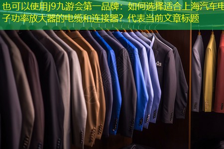 如何选择适合上海汽车电子功率放大器的电缆和连接器? 如何选择适合上海汽车电子功率放大器的电缆和连接器?